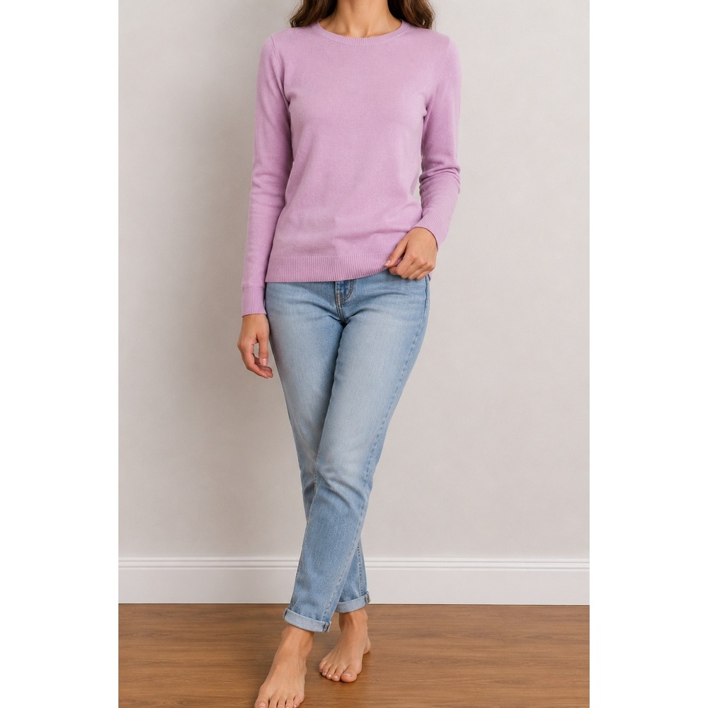 Tahari Pink Cashmere Sweater Women Small Preppy Old Money Classic Minimalist‎